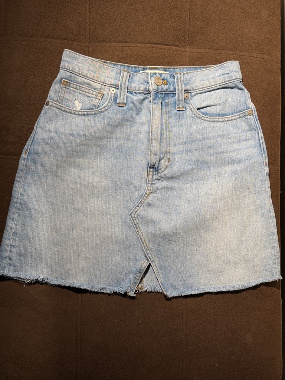 Madewell Light Blue Denim Mini Skirt